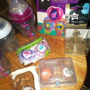 Tommee tippee bottle and pacifier lot